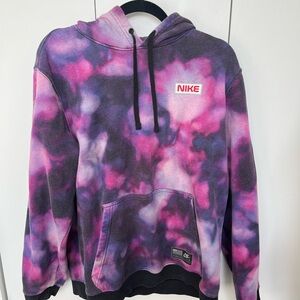 NIKE x NASA Official Stargazer Club Galaxy Tie-Dye Hoodie Sweatshirt Size Large